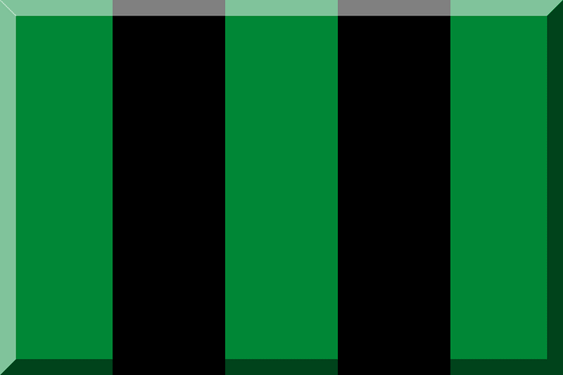 600px vertical Black Green HEX-008736