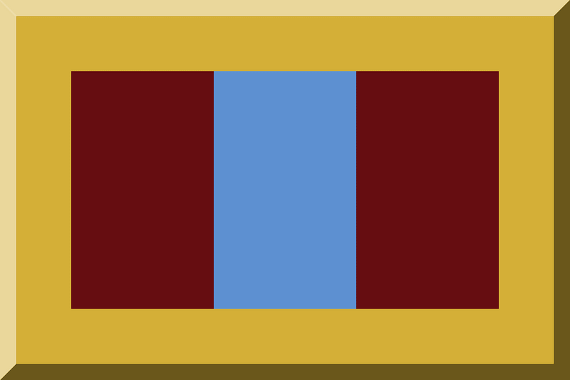 600px Gold HEX-D4AF37 bordered Maroon HEX-660D11 Blue HEX-5D90D1