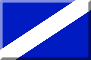 600px Blue HEX-011BC2 diagonal divided White upper right - lower left
