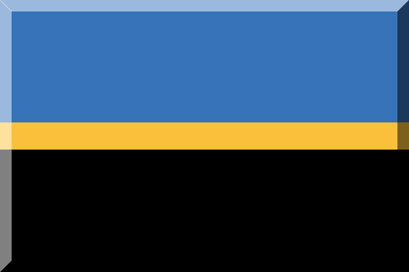 600px horizontal Blue HEX-3773B9 Black with Yellow HEX-FAC03B stripe
