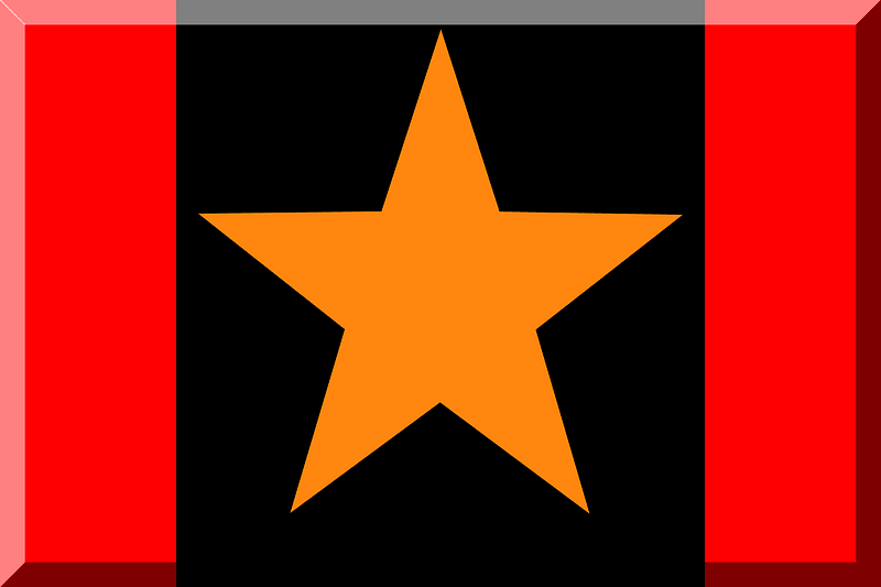 600px HEX-FF870F star background Black HEX-FF0000 borders