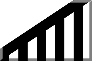 600px White background Black vertical and diagonal striped