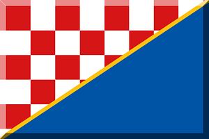 600px chequered HEX-D61517 White half diagonal HEX-0054A6