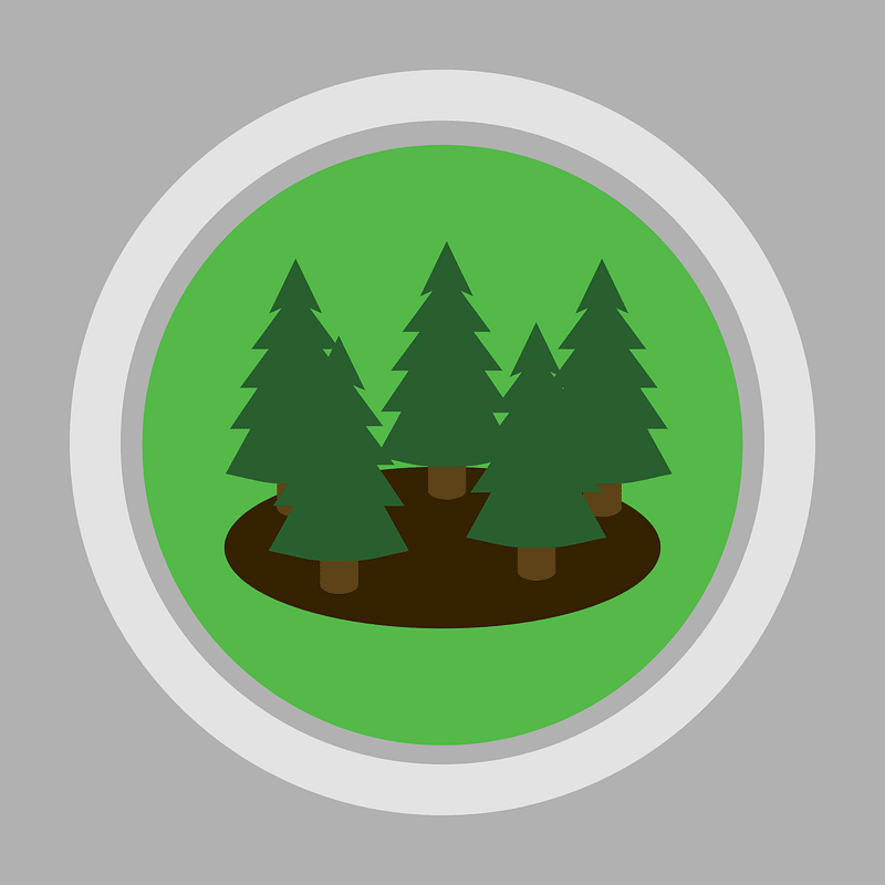 Round Landmark Icon Forest