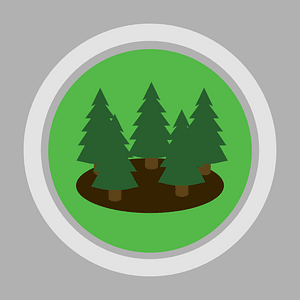 Round Landmark Icon Forest