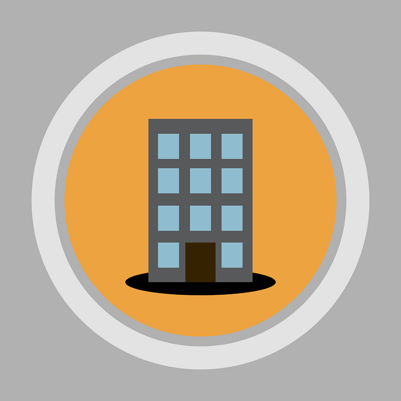 Round Landmark Icon Generic Building