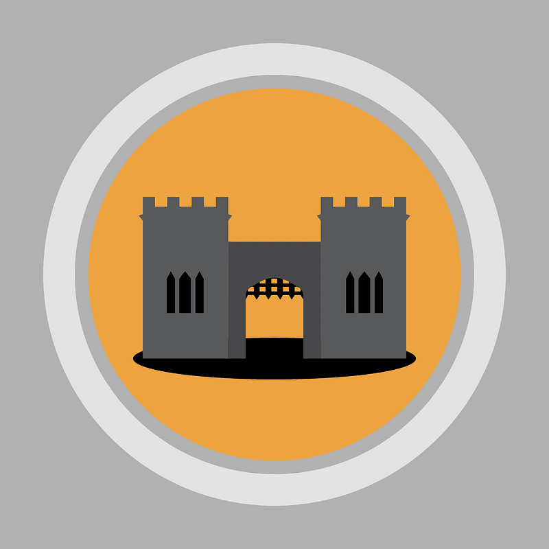 Round Landmark Icon Gatehouse