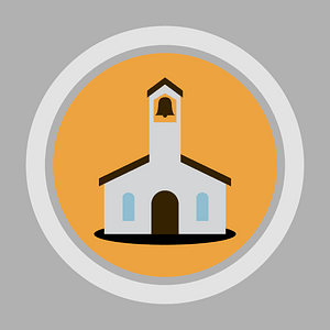 Round Landmark Icon Church