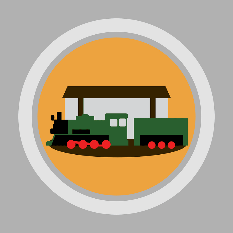 Round Landmark Icon Railway Station