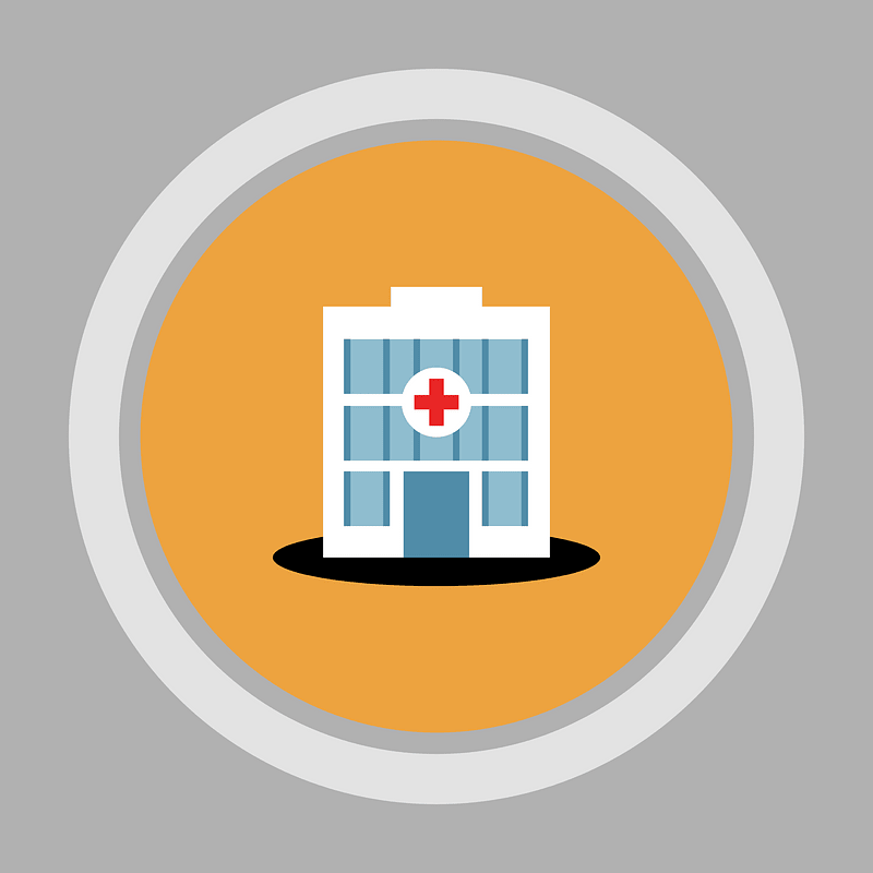 Round Landmark Icon Hospital