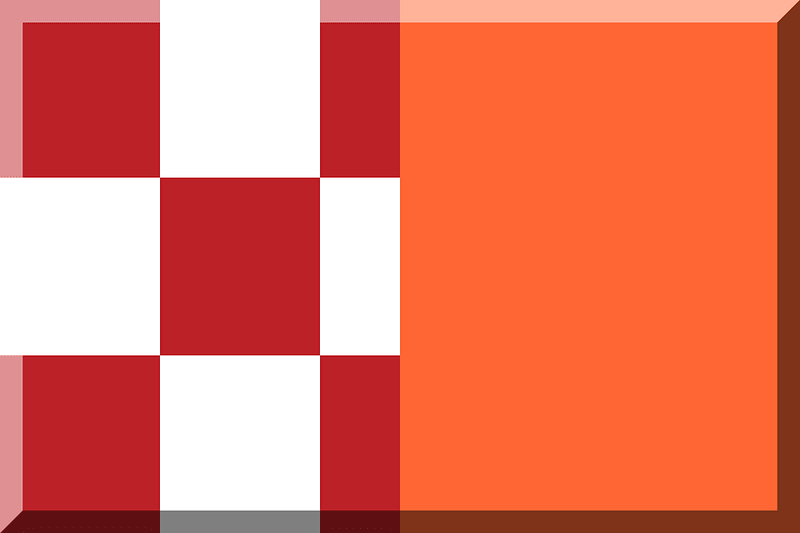 600px bisection chequered White HEX-BC2127 HEX-FF6633