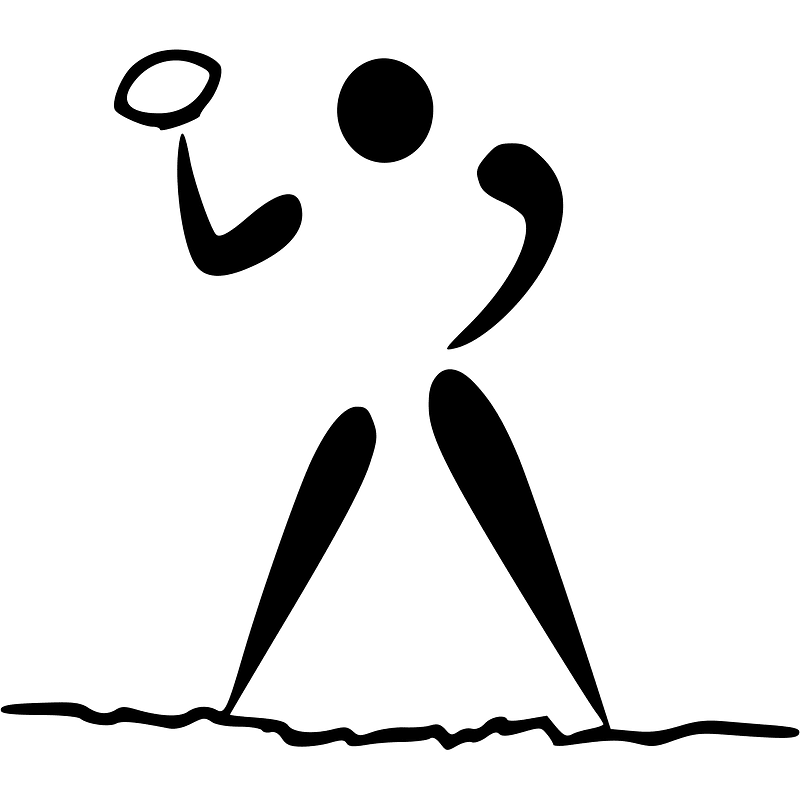 Beach flag football pictogram