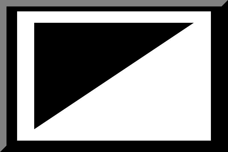 600px Black and White Bordered and diagonal striped