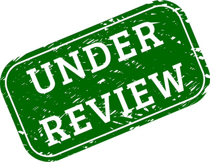 Icon stamp under Review textured askew