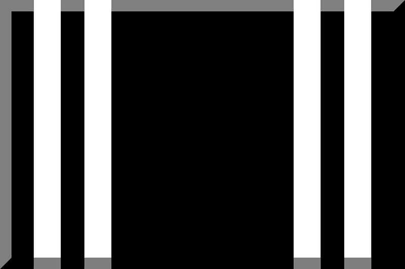 600px vertical Black with White stripes
