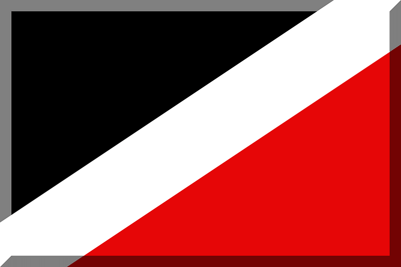 600px White diagonal divided right Black HEX-E60607