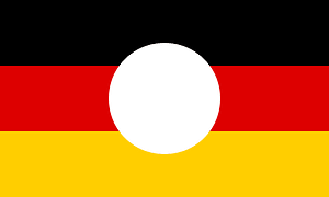 Flag of East Germany with cut out emblem