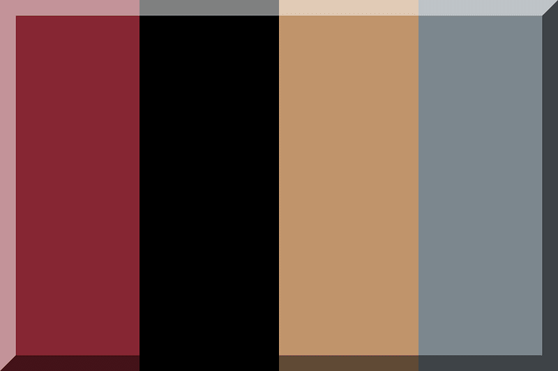 600px vertical HEX-862633 Black HEX-C0946B HEX-7C878E