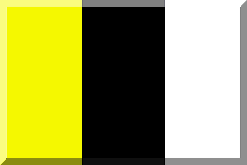 600px vertical HEX-F5F800 Black White