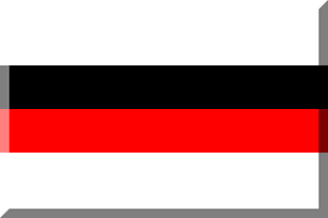 600px horizontal White with Black Red stripes