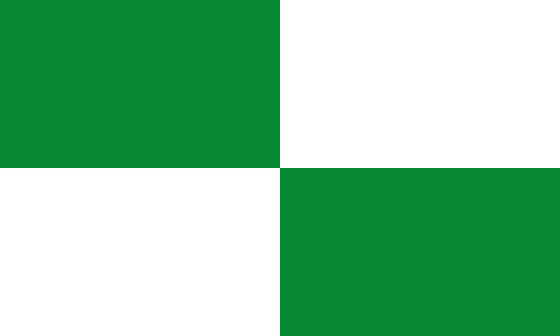 Flag quarterly green white 5x3