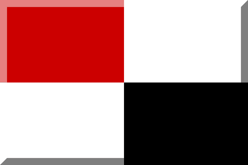 600px chequered HEX-CC0000 White Black