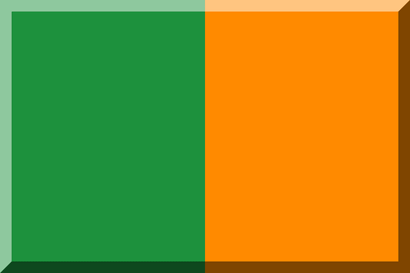 600px vertical bisection HEX-1D913D HEX-FF8A00