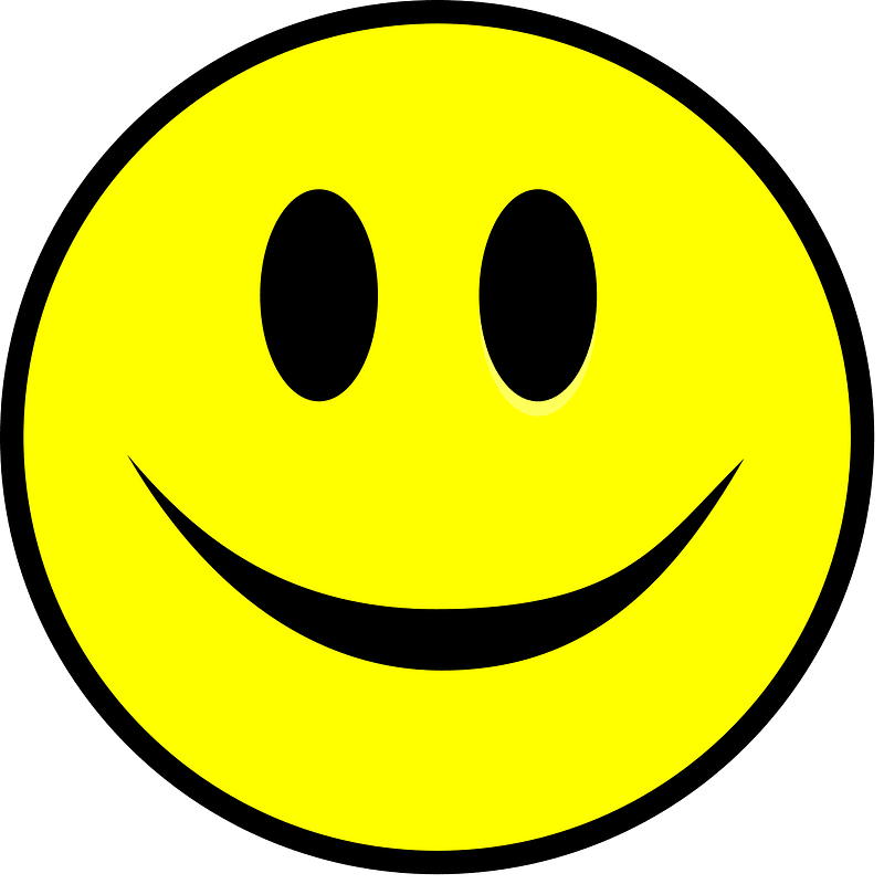 Smiling smiley yellow simple
