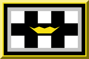 900px bordered HEX-F6DE14 Black HEX-C3C3C3 chequered Black White with HEX-F6DE14 crown