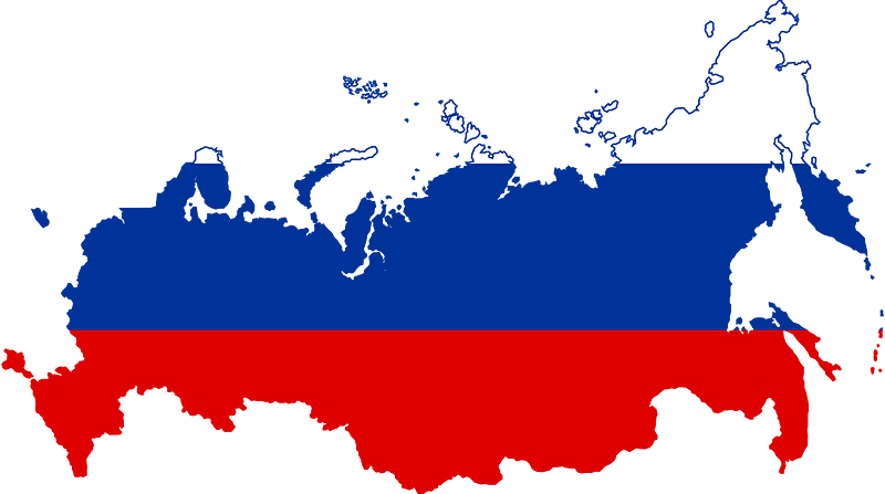 Russian flag map, with Crimea