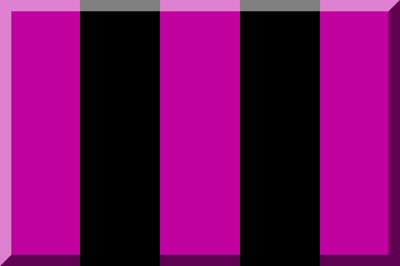 600px vertical pentasection HEX-C000A0 Black