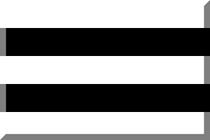 600px horizontal pentasection White Black
