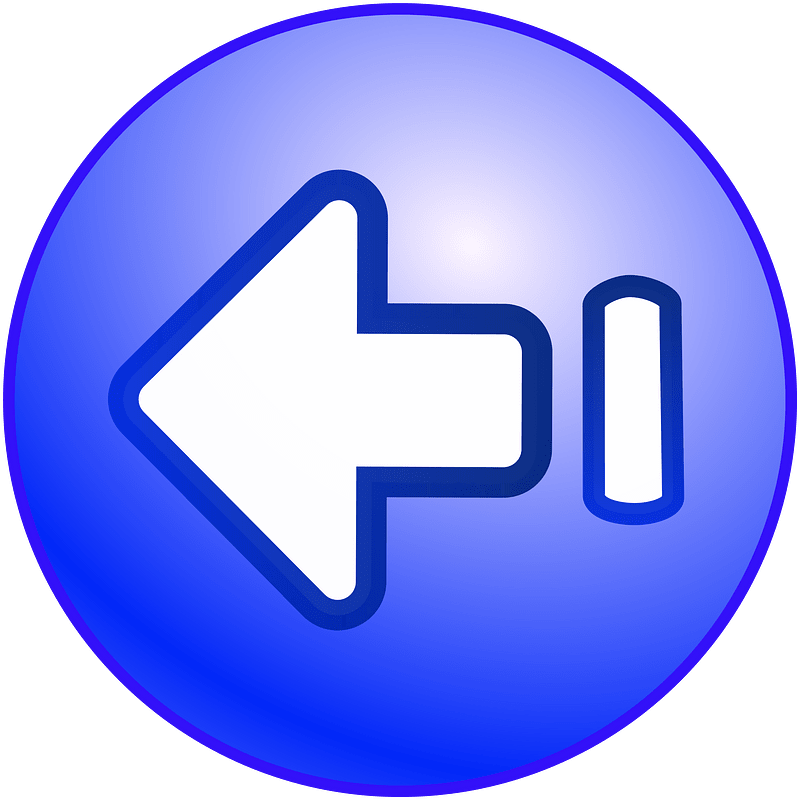 Blaupfeil rund links dash