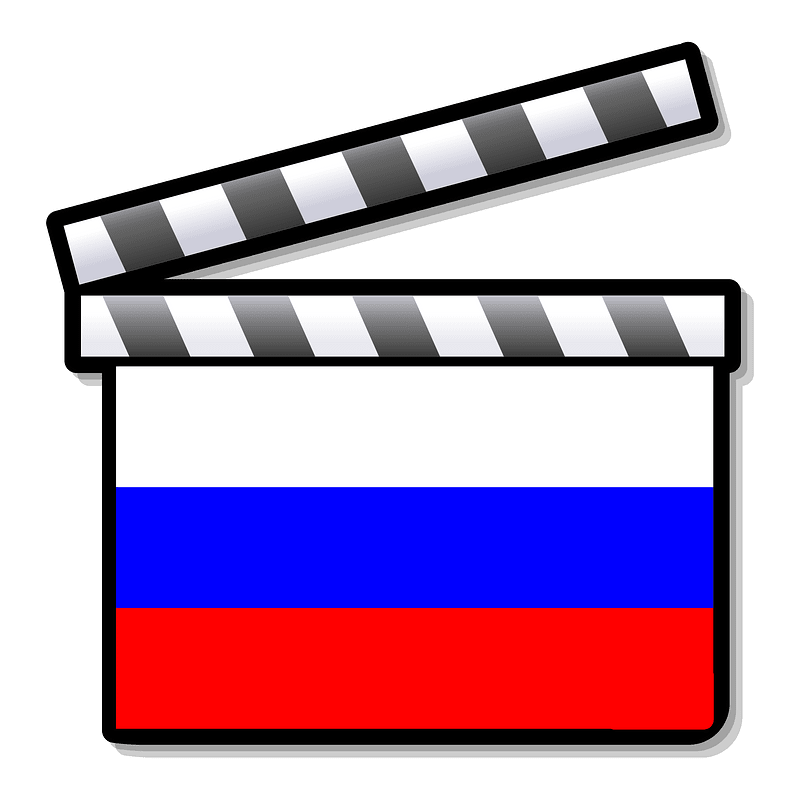Russia film clapperboard
