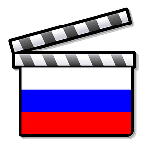 Russia film clapperboard
