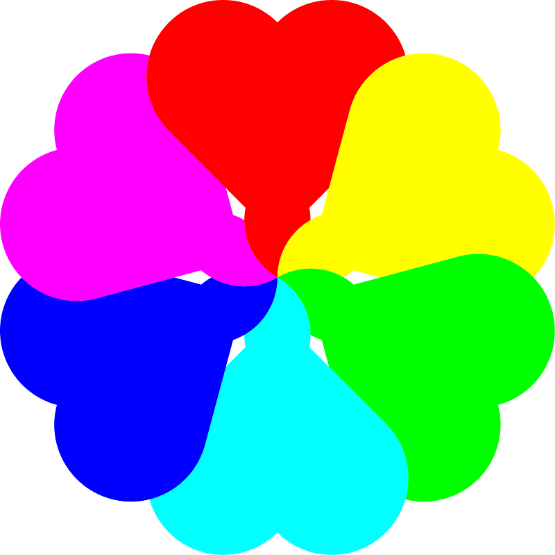 Flower Heart fully saturated