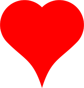 SVG heart bezier semicircle