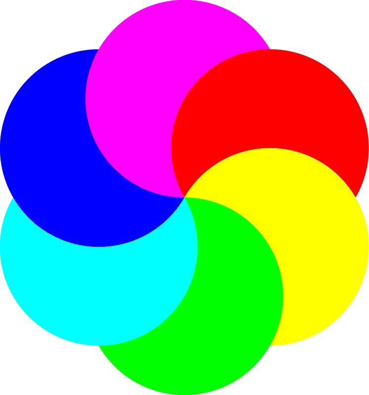Six partial Moons SVG