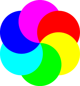 Six partial Moons SVG