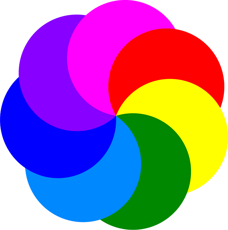 Seven partial Moons SVG