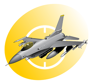 F16 Flight Icon yellow