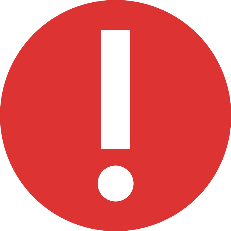 Exclamation flat icon