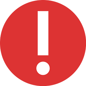 Exclamation flat icon