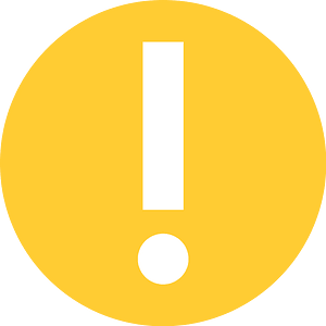 Exclamation yellow flat icon