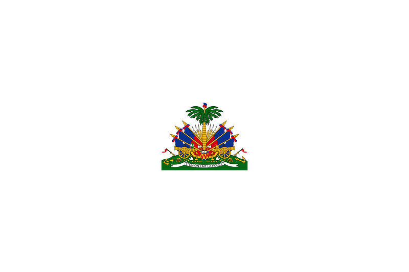 Diagonal Flag Haiti Emblem