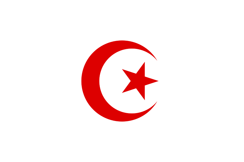 Diagonal Flag Algeria Emblem
