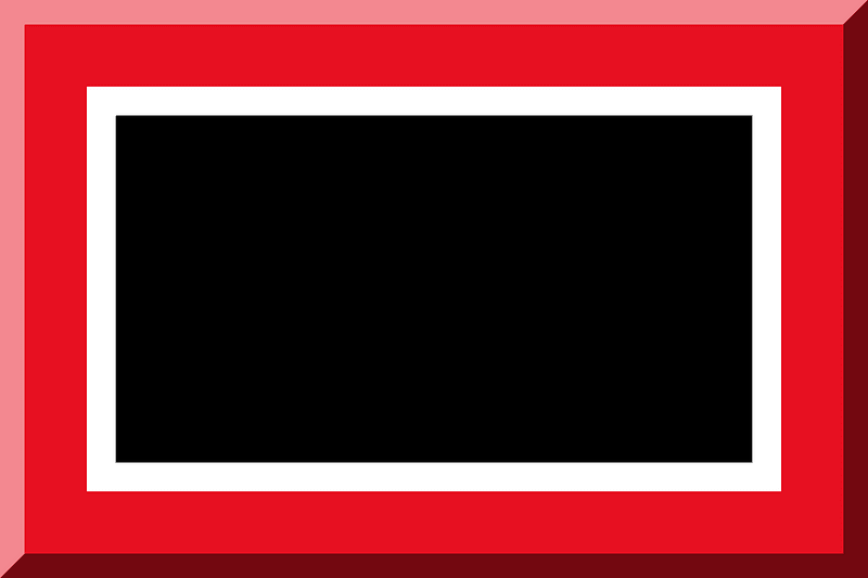 600px bordered HEX-E71021 White centered Black