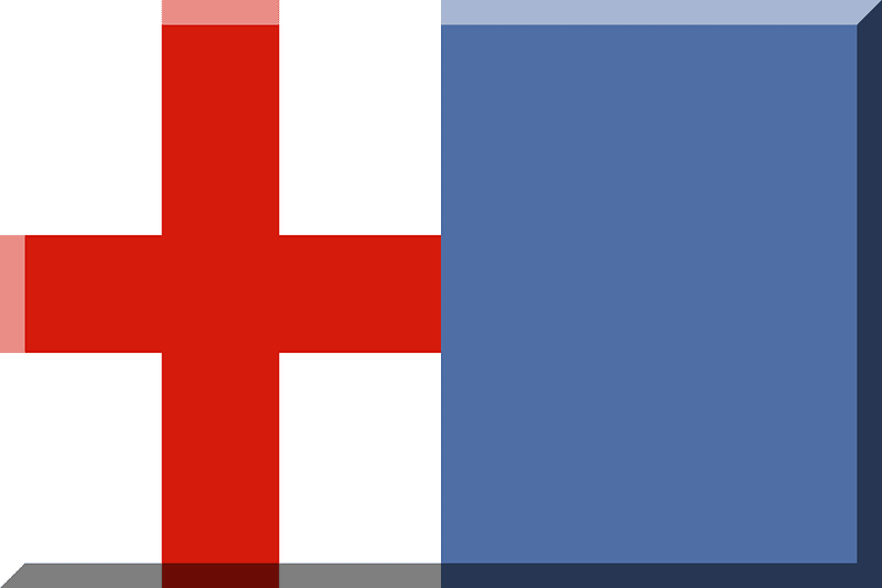 600px bisection vertical White with HEX-D51B0C cross HEX-4F6EA6