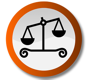 Unbalanced scales circle