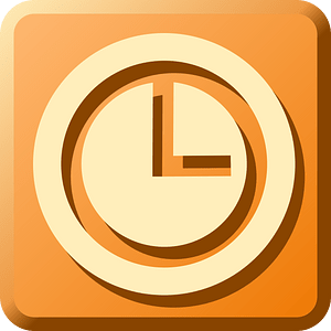 QS icon orange abwartend